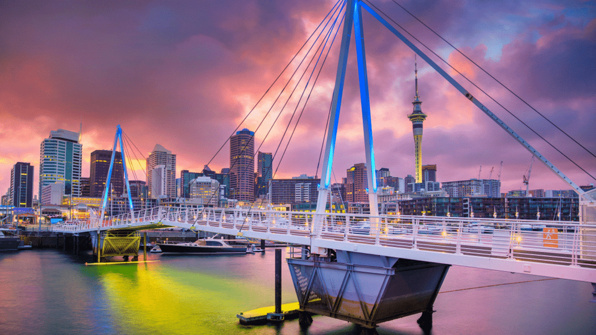 Cityscape of New Zealand.