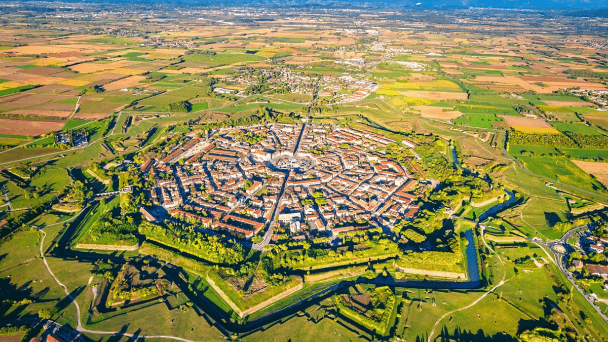 A landscape in Italy.