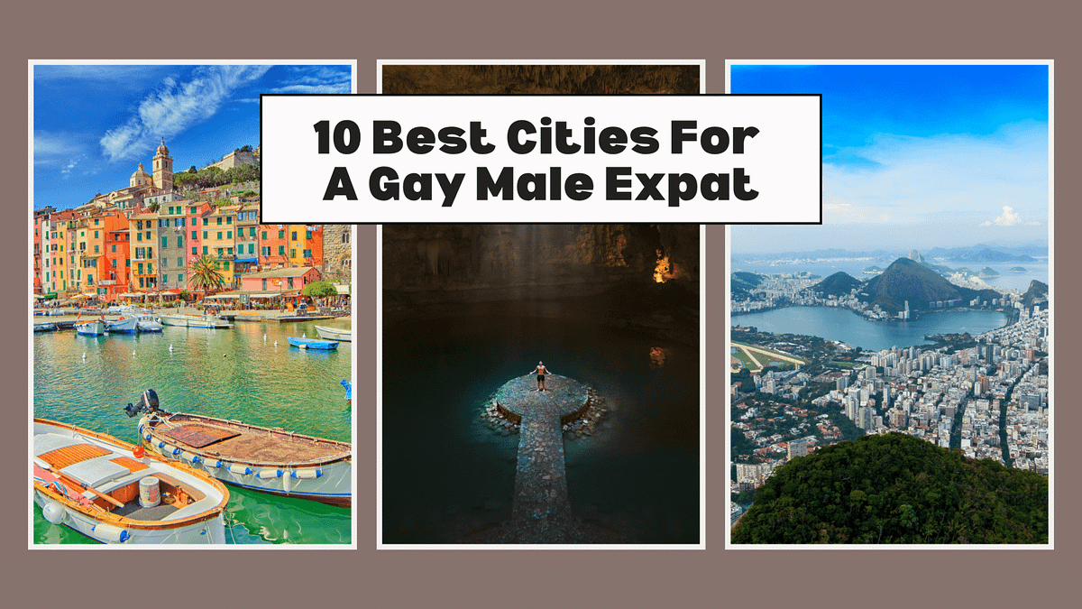 Banner for best cities for gay male expats blog