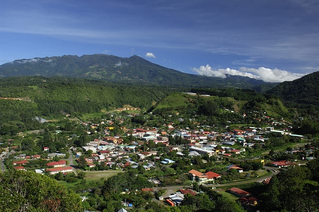 View Of Valley And Town Of Boquete Panama Central America