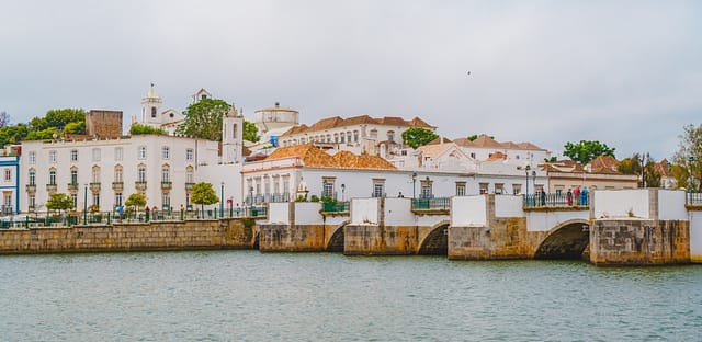 Tavira Portugal June 8 2025. The Roman Bridge And Old