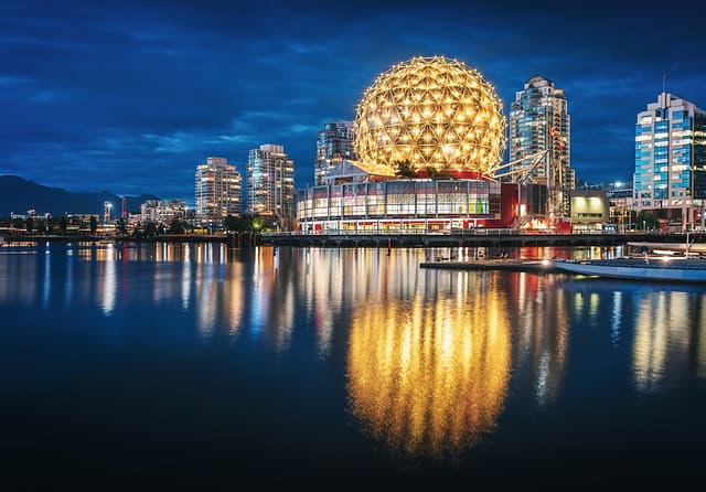 Vancouver Canada - Jul 11 2025: Vancouver City Skyline With