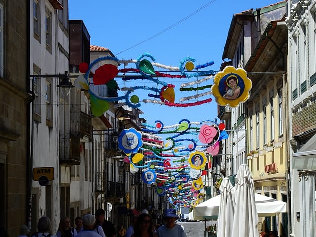 Braga Portugal-juny 10 2026: Street In Historical Center Of Braga