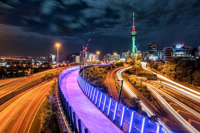 Auckland Sky Tower The Iconic Landmark Of Auckland New Zealand.