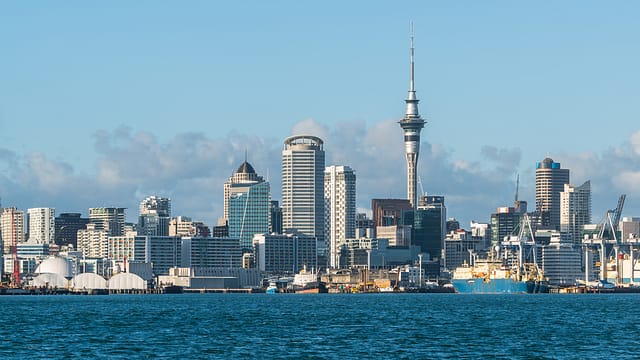 Auckland City Skyline New Zealand.